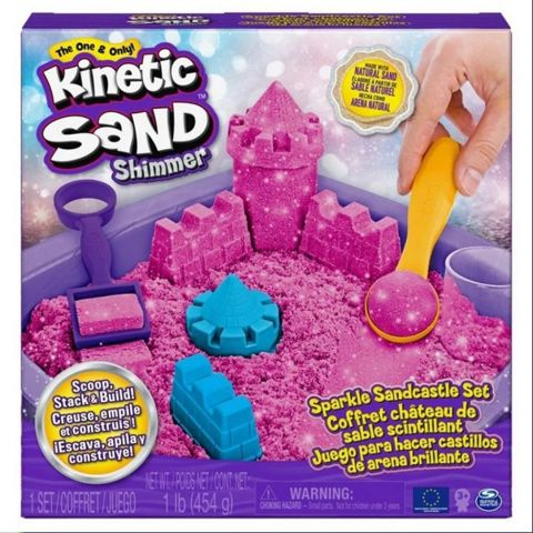 Spin Master Kinetic Sand Shimmer - Sparkle Sandcastle Set (Pink) (6063520)  /  Puzzles   
